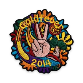 Custom embroidered bomber jacket patch with durable twill backing