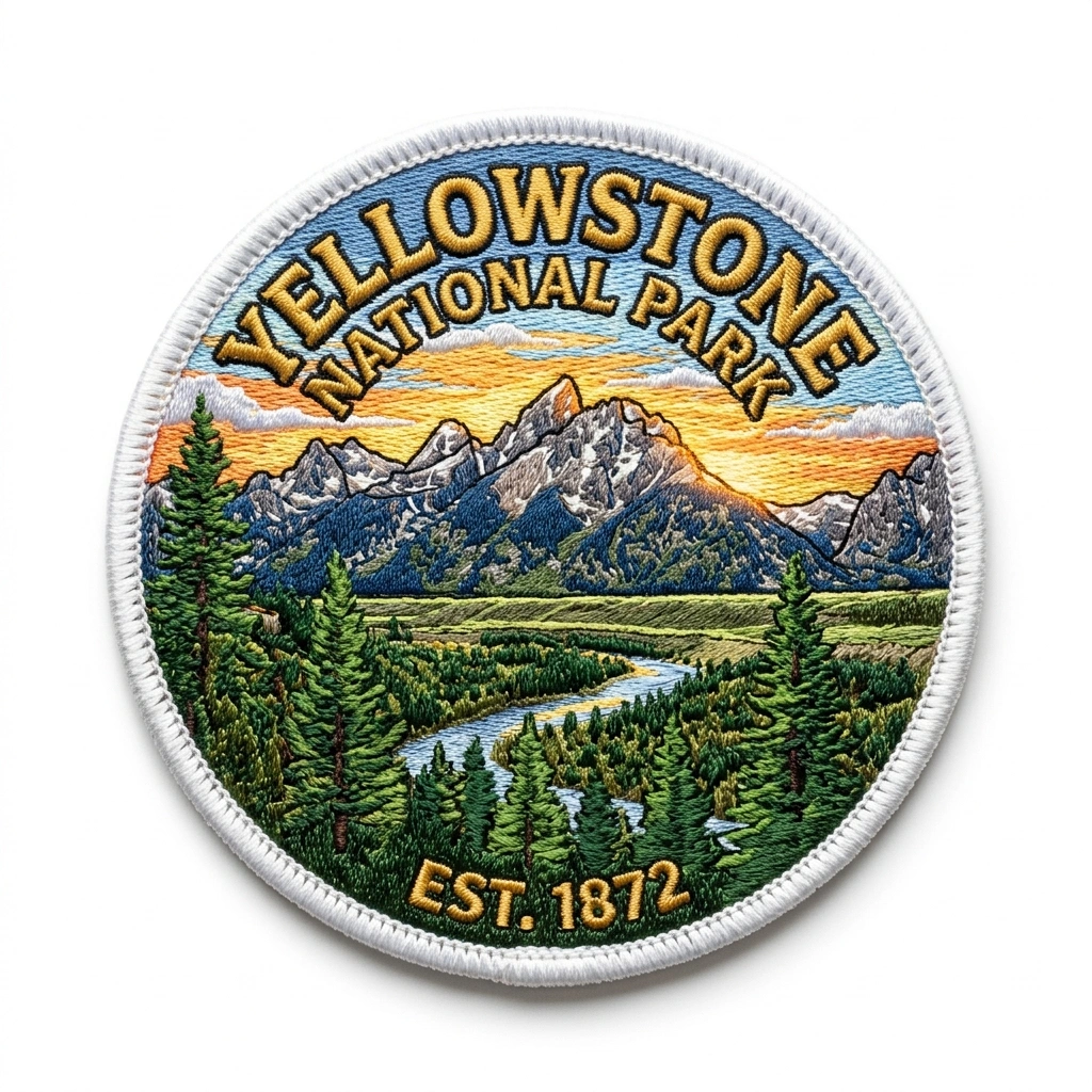 Custom heavy duty sew on patches stitched onto leather motorcycle vest