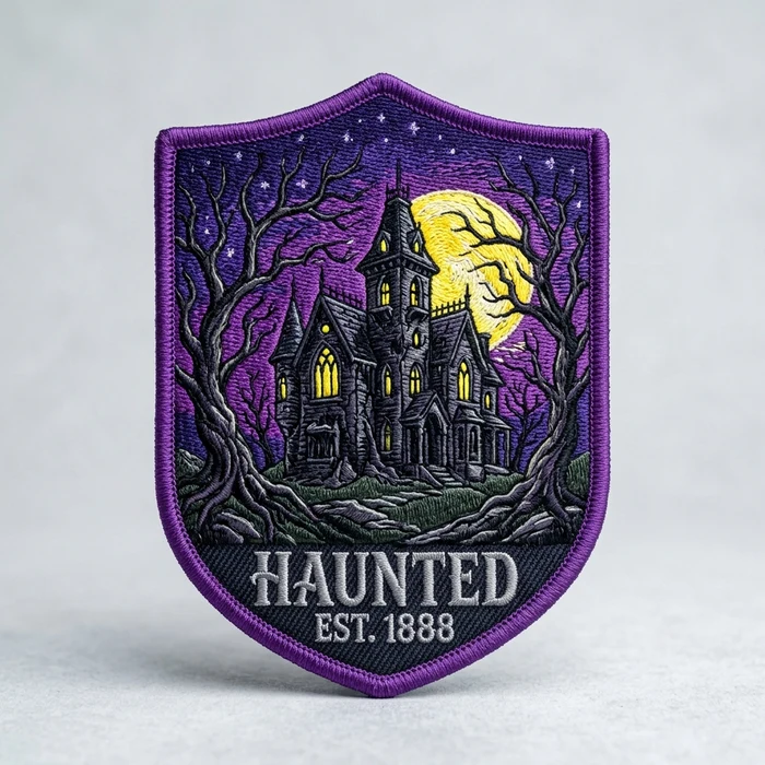 Haunted house patch - Gothic patches custom