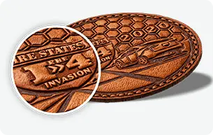 embossed